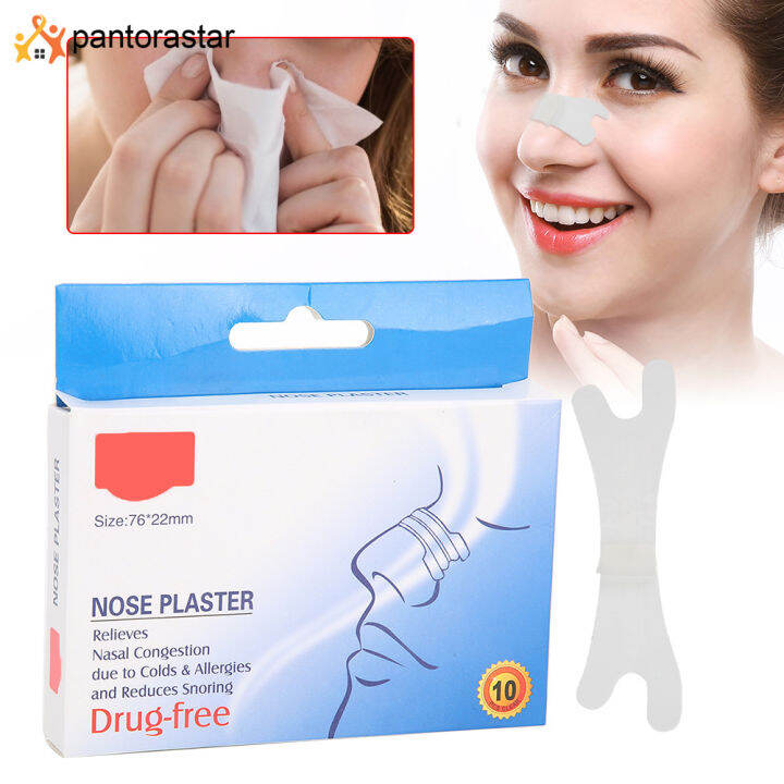 [pantorastar] 10pcs Nasal Strips Congestion Relief AntiSnoring Sleeping