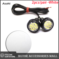 Asahi Motor 2ชิ้นไฟ LED รูปนกอินทรีสำหรับรถยนต์4014 12SMD 23มม. ไฟสำรองไฟสัญญาณเลี้ยวสำหรับรถยนต์ไฟป้ายทะเบียนอัตโนมัติ