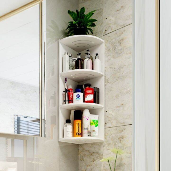 3Tier Corner Shelf Bathroom Corner Rack Free Perforation Onepiece 3