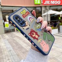 เคส JIUMOO สำหรับ Huawei Nova 8 Pro Nova 8 Se,เคสรวมกันรูปสัตว์การ์ตูนดีไซน์ใหม่ขอบสี่เหลี่ยมด้านข้างบางกันกระแทกมีน้ำค้างแข็งโปร่งใสแข็งเคสมือถือปลอกซิลิโคนคลุมทั้งหมดป้องกันกล้องนุ่ม