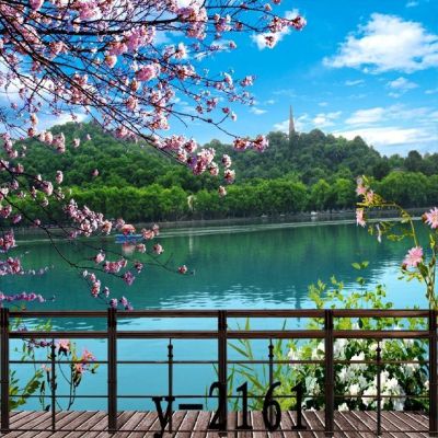Live Anchor Kuaishou and Douyin Small Volcano Live Video Background Paper 3D Landscape Landscape Exterior Back Wall
