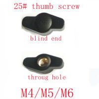 5 ชิ้น/ล็อต M4 M5 M6 25 # t ประเภทพลัม Bakelite Hand ขันถั่วสีดำ Thumb Nuts หนีบลูกบิดด้วยตนเอง Nut-GONGXI