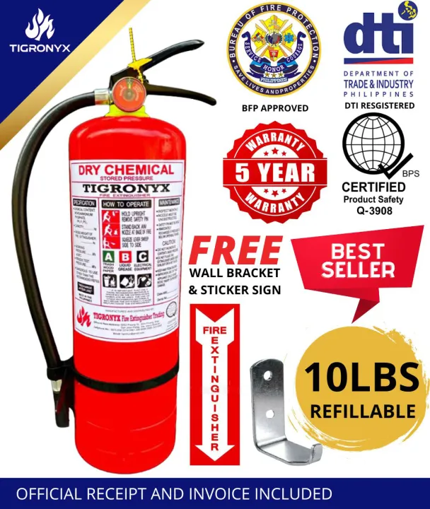 Fire Extinguisher 10lbs ABC Type Dry Chemical REFILLABLE Lazada PH