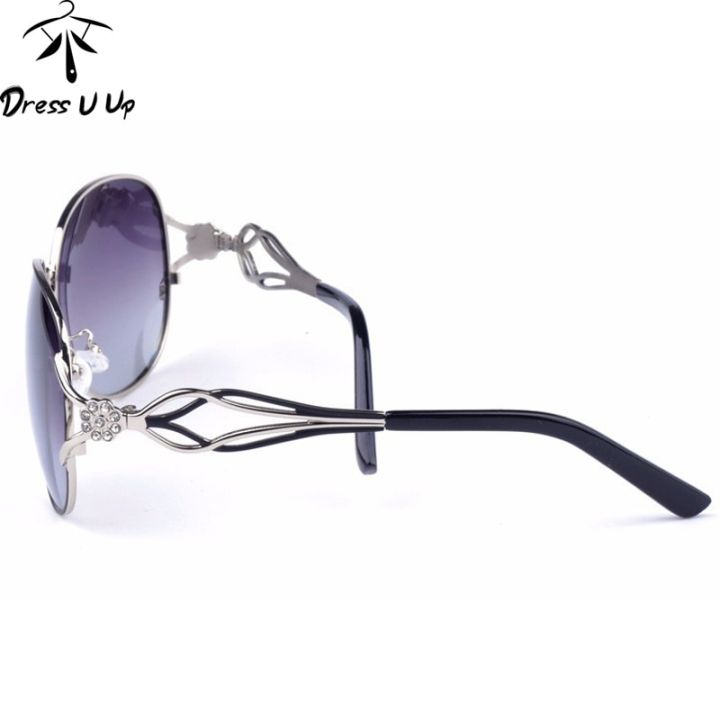 แว่นกันแดดโพลาไรซ์แฟชั่นสำหรับผู้หญิงแว่นกันแดดดีไซน์แบรนด์สุดหรูติดเพชรสำหรับผู้หญิงเลนส์โพลารอยด์-oculos-de-sol-feminino