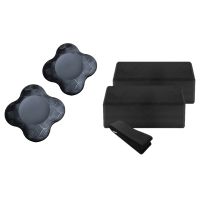 2x Portable Yoga Knee Pad Cushion Extra Thick &amp; 2Pcs Yoga Block and Yoga Strap Set, High Density EVA Foam Block