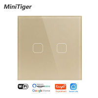 Minitiger Crystal Glass Switch Panel 1 2 3 Gang 1 Way Smart Light Switch Controler Single Fire Line Smart Home Touch Switch