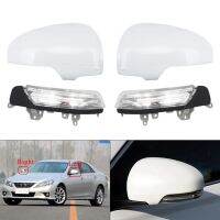 1Pair Car Rear View Mirror Cover Cap with Turn Signal Flashing for Toyota REIZ Prius 2010 2011 2012