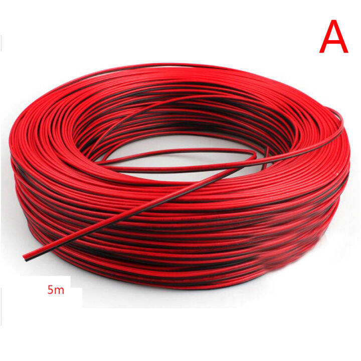 uni-bo-10m-สายไฟ2-pin-สาย-led-strip-cable-22awg-2-core-สีแดงสายไฟฟ้า