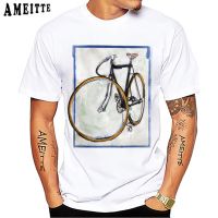 Classic Track Bike Sketches Fixed Gear Bicycle Watercolor T Shirt New Men Short Sleeve Summer White Casual Tees Hip Hop Tops| | - Aliexpress