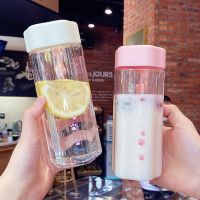 [A NEW] NoveltyPaw Water BottleCute TransparentMilk Drinking Cup BPA FreeCups With Handle