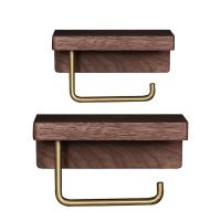 ✎❃ Wooden Toilet Paper Holder Bathroom Wall Mount WC Paper Phone Holder Shelf Towel Roll Shelf Accessories Toilet Roll Holder