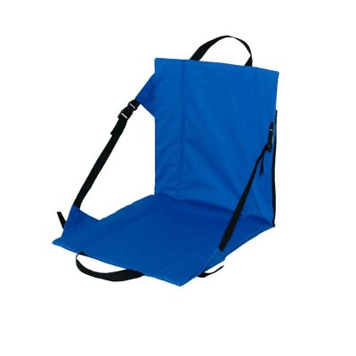 Portable Folding Seat Cushion with Backrest Outdoor Stadium Grass Beach Chair Camp Rest Cushion Blue