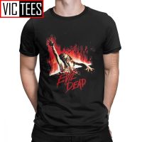 ผีอมตะ (Evil Dead) เสื้อยืดผู้ชายผ้าฝ้ายเสื้อยืดสไตล์ฮิปสเตอร์สยองขวัญน่ากลัวน่าขนลุกเสื้อผ้าฮาโลวีนโอเวอร์ไซส์