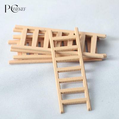 1/5pcs 1:12 Dollhouse Miniature Furniture Wooden Ladder Stairs Home Decoration Three Dimensional Ladder Model Of Doll House