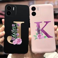 เคสสำหรับ Xiaomi Redmi A1 /Redmi A1 Plus ดอกไม้สุดหรูตัวอักษรคลุมเคสสำหรับ Xiaomi A1 A1 Xiaomi Redmi + ปลอกซิลิโคนอ่อน