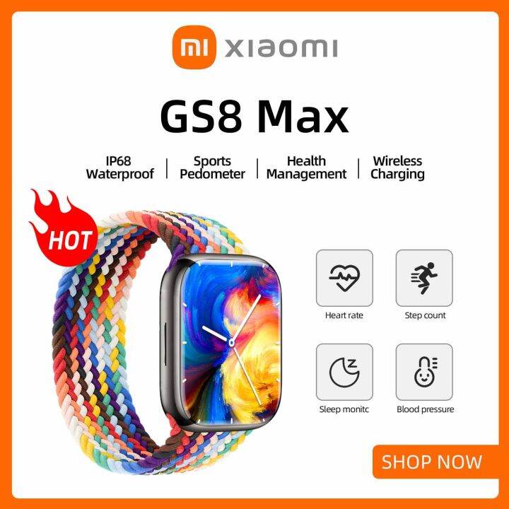 【Free gift】Original Xiaomi GS8 MAX Smart Watch 2023 Original 1.9inch ...