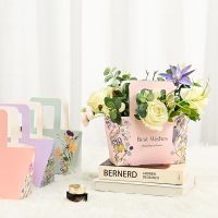 5PCS Portable Flower Box Rose Packaging Box Wrapping Paper Bag Gift Box Flower Shop Wedding Valentines Day Birthday Party Gifts Gift Wrapping  Bags