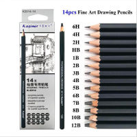 14ชิ้น/ล็อตมืออาชีพวาดดินสอร่าง6H-12B ไม้ตะกั่วดินสอชุดเขียนดินสอสำหรับโรงเรียนศิลปะ