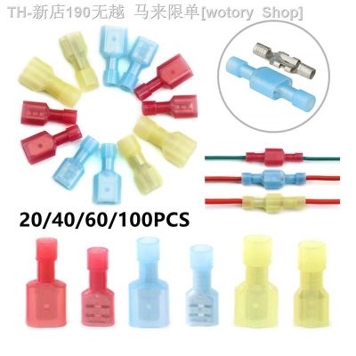 【CW】☏  20/40/60/100Pcs Spade Terminals Crimp Wire Cable Connectors Fully Insulated Male Female Electrical Crimping Terminator