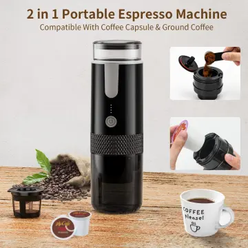 70ml Portable Electric Coffee Machine USB Rechargeable Coffee Pot For  Coffee Capsule & Coffee Powder Car Travel Espresso Machine