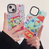 เคสโทรศัพท์มือถือ ลายการ์ตูนเอเลี่ยน Toy Story น่ารัก บลูเรย์ สําหรับ iPhone 13 Pro Max iPhone 12 Pro Max iPhone 11 Pro Max iPhone 7 Plus 8 Plus XR Xs Max