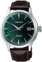 SEIKO PRESAGE"Mockingbird" Cocktail Green Dial with Brown Leather Watch SRPD37J1