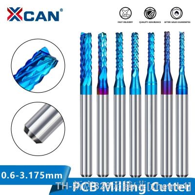 【LZ】♂◇  XCAN Carbide End Milling Cutter 10pcs 3.175 Shank Blue Coated CNC Router Bits Engraving Edge Cutter End mill 0.8-3.0mm