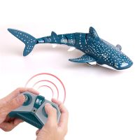 ปลาฉลามบังคับ ปลาบังคับวิทยุ ปลาฉลามว่ายน้ำได้สมจริง Funny RC Shark Toy Remote Control Animals Robots