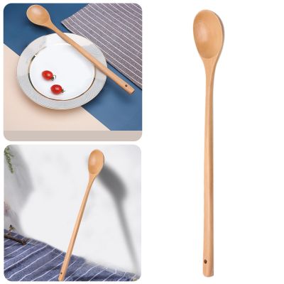 Wooden Spoon Fork Kitchen Cooking Utensil Tools Soup Teaspoon Tableware Place Mats for Tables 4 Serving Utensils