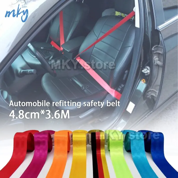 Universal 3.6 Meter Car Belt Reinforcement Seat Belt Racing Car Modified Seat Safety Belts