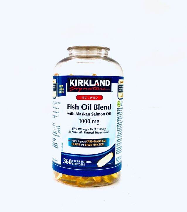 Kirkland Signature 100 Wild FISH OIL BLEND with Alaskan Salmon 1000 mg