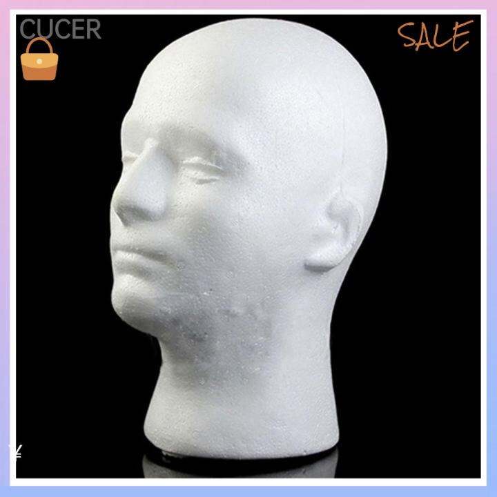 Styrofoam Foam Mannequin Female Head Model Dummy Wig Glasses Hat