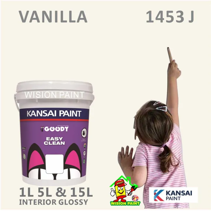 15L KANSAI PAINT EASY CLEAN GLOSSY INTERIOR WALL PAINT GOOD PRODUCT