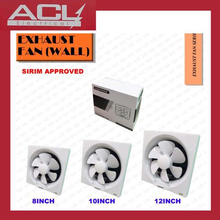 [SIRIM] EUROWIND EXHAUST FAN (WALL) 8'' 10'' 12'' 20W 25W 30W | Lazada