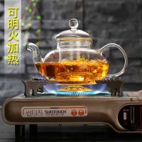 Thickened glass tea set set flower teapot teapot fruit red teapot flower teapot set heat-resistant h加厚玻璃茶具整套花茶壶泡茶壶水果红茶壶花茶壶套装耐热高温功夫