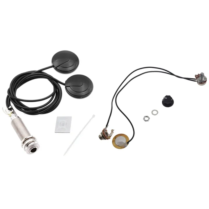 27MM Guitar Pickup Piezo Transducer Prewired Amplifier with Guitar