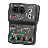 Audio Interface การ์ด Q-24 Q-22 Q-12พร้อมจอภาพคอนโซลผสมสตูดิโอบันทึกไมโครโฟน48V Phantom Power Sound Mixer