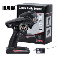 Injia 2.4กิกะเฮิร์ตซ์การควบคุมระยะไกล6CH ส่งสัญญาณวิทยุดิจิตอลที่มี Gyro รับสำหรับ18 110 RC รถเรือถังตีนตะขาบ SCX10