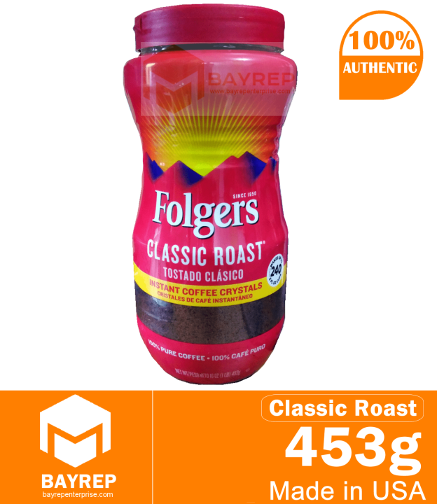 Folgers Classic Roast Instant Coffee Crystals Makes up to 240 cups