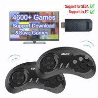 [Enjoy the small store] 16บิตเครื่องเล่นวิดีโอเกม MD สำหรับ SEGA Genesis FC Stick อุปกรณ์ควบคุมสัญญาณไวร์เลส4600เกมในตัว HDMI-เครื่องเล่นที่ใช้งานร่วมกันได้