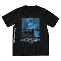 Chainsaw Man เสื้อยืดผู้ชาย Streetwear Gothic Animes T เสื้อ Harajuku อะนิเมะมังงะ Aki Hayakawa T เสื้อผู้ชายทางเลือกเสื้อผ้าS-5XL