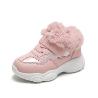 2022 Winter New Fashion Kids Snow Boots for Girls Thickened Cotton-padded Boots Children Light Short Shoes Boys Casual Sneakers