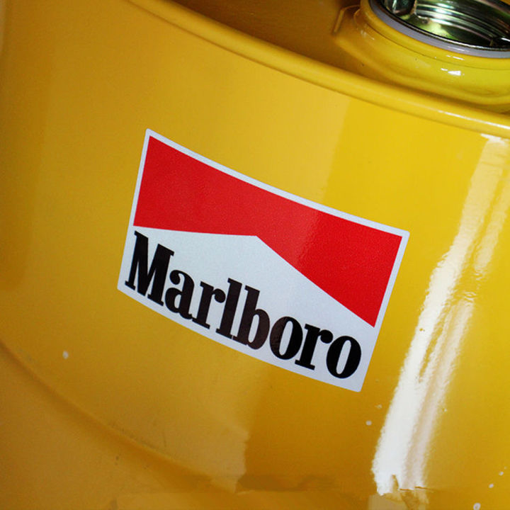 marlboro-สติกเกอร์แต่งที่บังแดดหน้ารถยนต์รถมอเตอร์ไซด์กันรอยขีดข่วนอุปกรณ์ตกแต่งรถมอเตอร์ไซด์สติ๊กเกอร์สะท้อนแสง