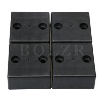 BQLZR 5cm Length 5cm Width 2.5cm Height Black Plastic Furniture Legs for Table Chair Sofa Cabinet Feet Floor Protection Furniture Protectors  Replacem