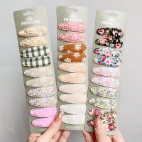 【jw】□  10Pcs/set 2.2 Printed Embroidery Hair Hairpin Barrettes Headwear Kids Accessories