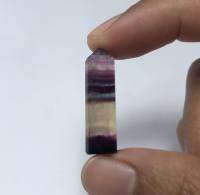 หินเรนโบว์ ฟลูออไรต์ (Rainbow Fluorite Slice With Natural Edge) น้ำหนัก 26.91 ct ขนาด 10.1x7.3x26.3 mm พลอยแท้ 100% เนื้อดี ราคาถูก มีของแถมทุกออเดอร์