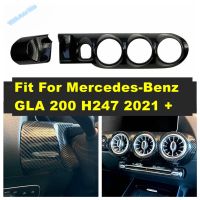 ด้านหน้าเครื่องปรับอากาศ O Utlet Vent ปั้นปกหมวกตัดคาร์บอนไฟเบอร์สำหรับ -Benz GLA 200 H247 2021อุปกรณ์ตกแต่งภายใน