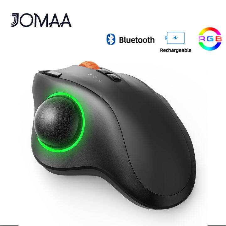 JOMAA Bluetooth Mouse ProtoArc RGB Trackball Wireless Mouse for
