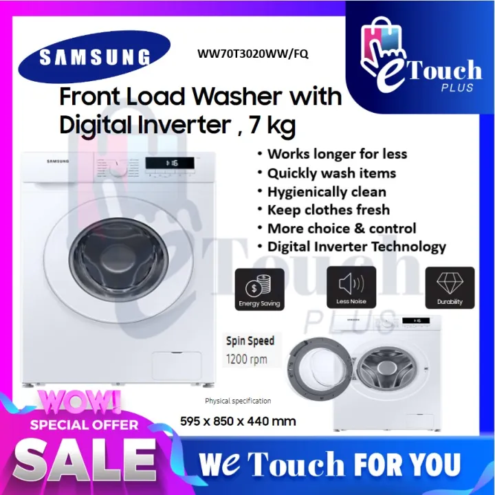 Samsung 7KG Front Load Washer with Digital Inverter / Washing Machine