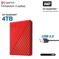 WD My Passport 4TB, Red, USB 3.0, HDD 2.5" ( WDBPKJ0040BRD-WESN ) ( ฮาร์ดดิสพกพา Internal Harddisk Harddrive )